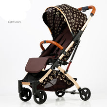 Load image into Gallery viewer, 5.8 kg Light aluminium alloy stroller gold frame car Portable fold Umbrella baby stroller Newborn Travelling Pram on plane gifts