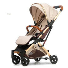 Load image into Gallery viewer, 5.8 kg Light aluminium alloy stroller gold frame car Portable fold Umbrella baby stroller Newborn Travelling Pram on plane gifts