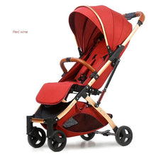 Load image into Gallery viewer, 5.8 kg Light aluminium alloy stroller gold frame car Portable fold Umbrella baby stroller Newborn Travelling Pram on plane gifts