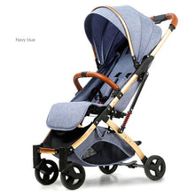 Load image into Gallery viewer, 5.8 kg Light aluminium alloy stroller gold frame car Portable fold Umbrella baby stroller Newborn Travelling Pram on plane gifts
