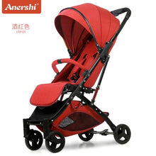 Load image into Gallery viewer, 5.8 kg Light aluminium alloy stroller gold frame car Portable fold Umbrella baby stroller Newborn Travelling Pram on plane gifts
