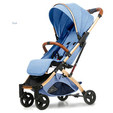 Load image into Gallery viewer, 5.8 kg Light aluminium alloy stroller gold frame car Portable fold Umbrella baby stroller Newborn Travelling Pram on plane gifts
